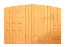 Featheredge Dome Closeboard Fence Panel 6ft x 4ft