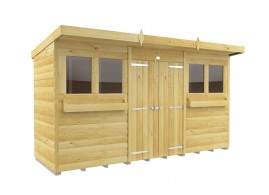 12ft x 4ft Pent Summer Shed Loglap