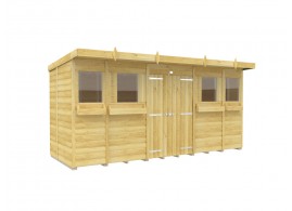 14ft x 5ft Pent Summer Shed Loglap