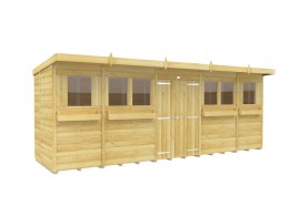 18ft x 5ft Pent Summer Shed Loglap