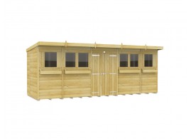 18ft x 6ft Pent Summer Shed Loglap