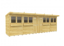 20ft x 5ft Pent Summer Shed Loglap