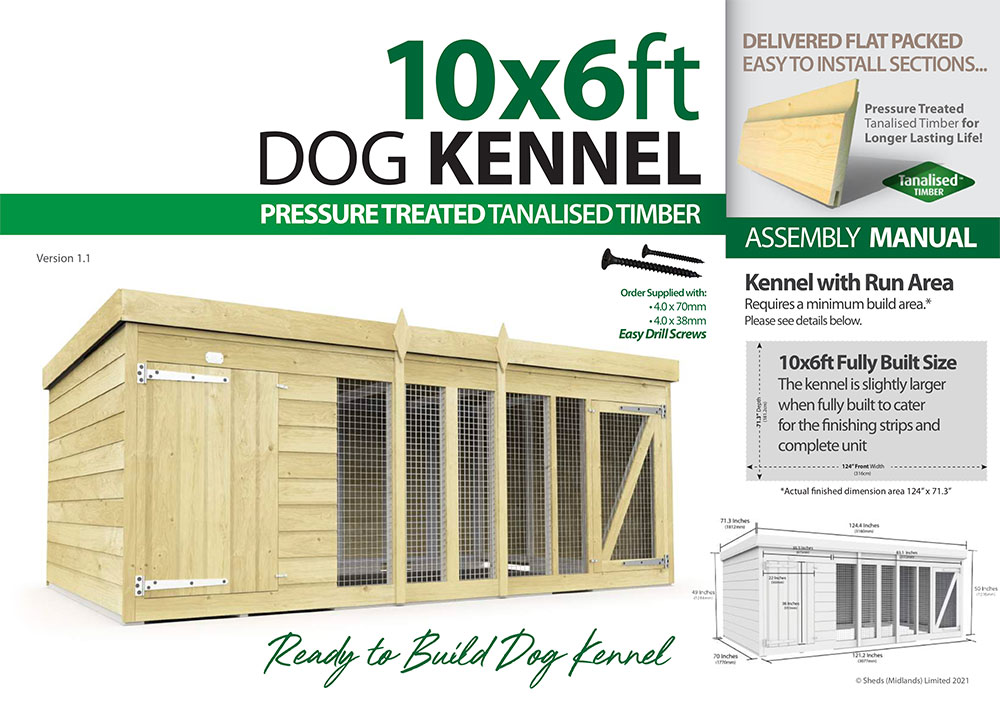 10ft x 6ft Dog Kennel assembly guide