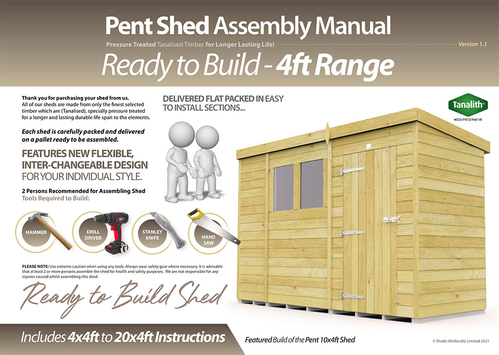 6ft Pent Shed Installation Guide