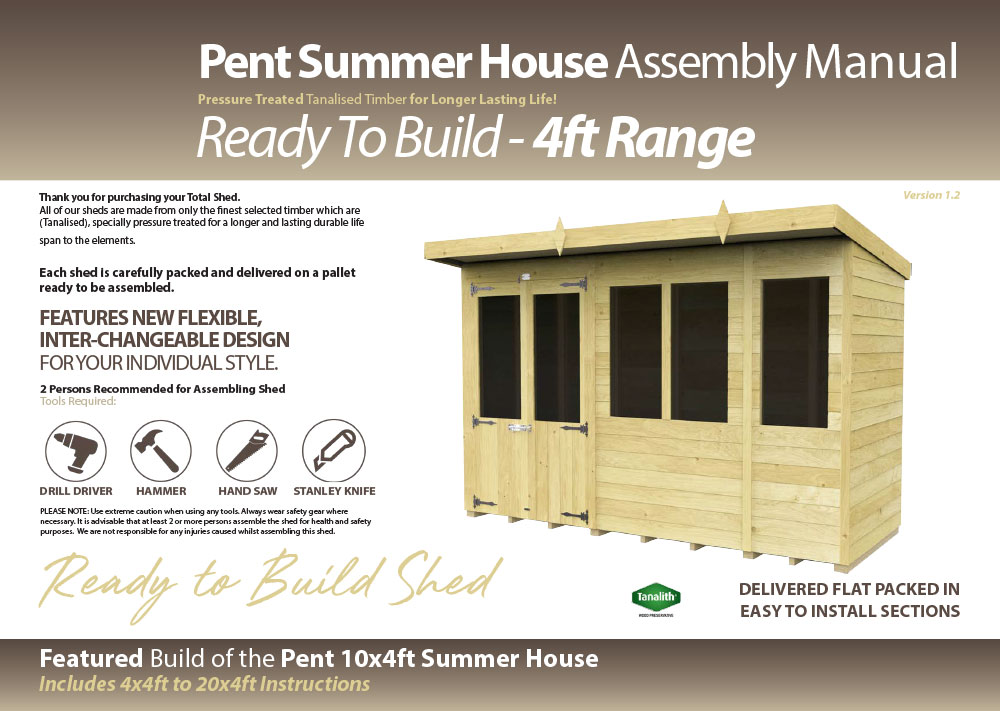 4ft Summer House assembly guide
